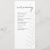 Boho Zwart  Botanisch Programmakaart (Voorkant)