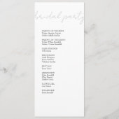 Boho Zwart  Botanisch Programmakaart (Achterkant)