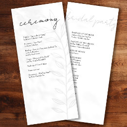 Boho Zwart  Botanisch Programmakaart