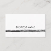 Boho zwart en wit vrouwelijk minimaal visitekaartje (Voorkant)