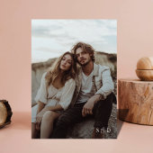 Boho Zwart & Goud We zeiden Ja Budget Trouwfoto Kaart