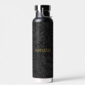 Boho Zwart Grijs Botanisch Waterfles (Links)
