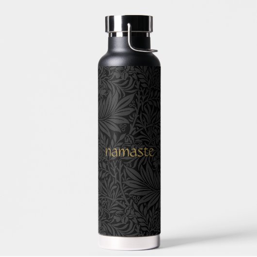 Boho Zwart Grijs Botanisch Waterfles (Links)
