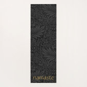 Boho Zwart Grijs Botanisch Yogamat (Achterkant)