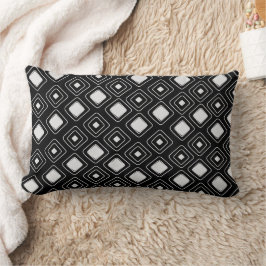 Boho Zwart Tribal Geometrisch Azteeks Patroon Kussen
