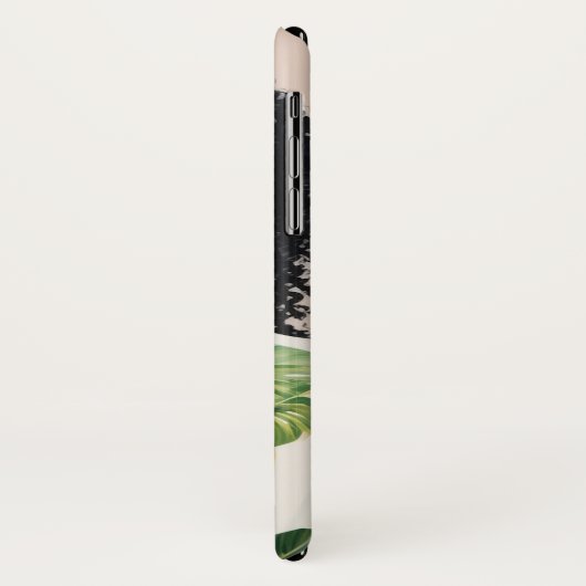 Boho Zwart Vrouw Botanisch Portret Case-Mate iPhone Case (Achterkant/links)