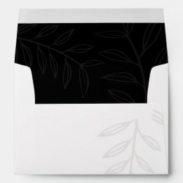 Boho Zwart-wit  Botanisch Envelop