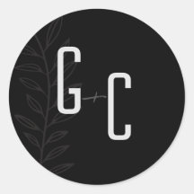 Boho Zwart-Wit Botanische Bruiloft Cla