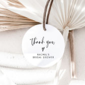 Boho zwart & wit bruidsdouche dank je favoriet ronde sticker