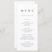 Boho zwart-wit minimalistisch eenvoudig platte men menu (Voorkant / Achterkant)