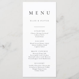 Boho zwart-wit minimalistisch eenvoudig platte men menu