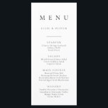 Boho zwart-wit minimalistisch eenvoudig platte men menu<br><div class="desc">Elegant en modern,  boho,  zwart-wit minimalistisch plat menu. Volledig aanpasbaar menu voor uw bruiloft of evenement.</div>