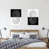 Boho Zwart & Wit Muurkunst Sets (Slaapkamer)