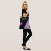 Boho Zwarte Abstract Trendy Meisjesachtig  Tote Bag (Op model)