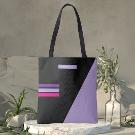 Boho Zwarte Abstract Trendy Meisjesachtig  Tote Bag