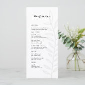 Boho Zwarte Vintage Botanisch Menu (Staand voorkant)