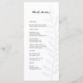 Boho Zwarte Vintage Botanisch Menu (Voorkant)