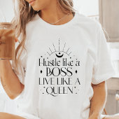 Boho zwoeg als een baas Leef als een koningin Tri-Blend Shirt