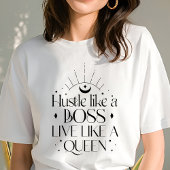 Boho zwoeg als een baas Leef als een koningin Tri-Blend Shirt