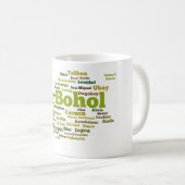 Bohol Geographic Wordcloud Mug Koffiemok (Voorkant rechts)
