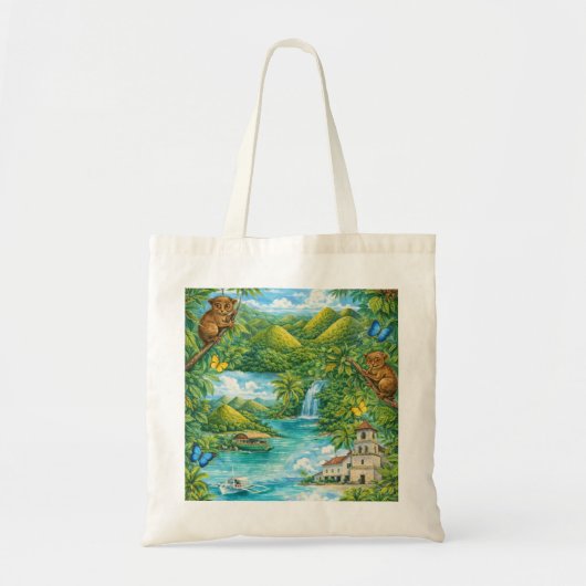 Bohol Tropisch Eiland Reizen Tote Bag (Voorkant)