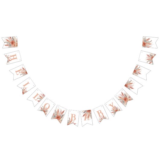 bohoPampas grass Baby shower Vlaggetjes (Alle)