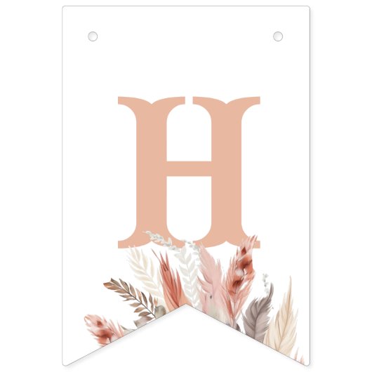 bohoPampas grass Baby shower Vlaggetjes (Tweede vlag)