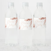 bohoPampas grass Baby shower Waterfles Etiket (Flessen)