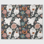 BohoWeen Halloween Ghosts Cadeaupapier (Vlak)