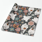 BohoWeen Halloween Ghosts Cadeaupapier (Uitgerold)