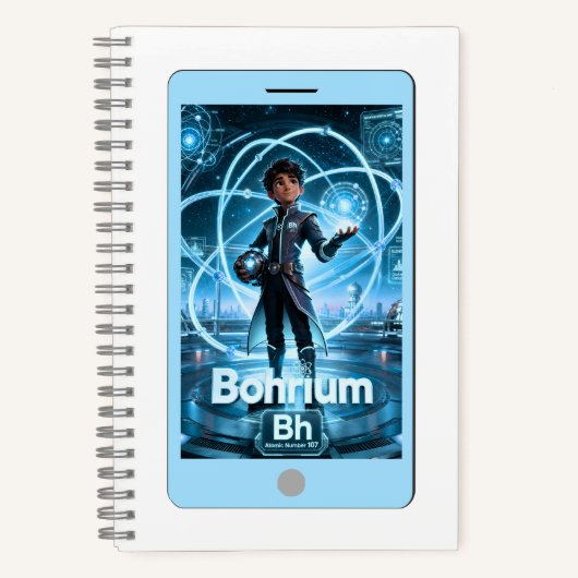 Bohrium (Bh) – ATOMIVRA™ Collectie Notitieboek (Voorkant)