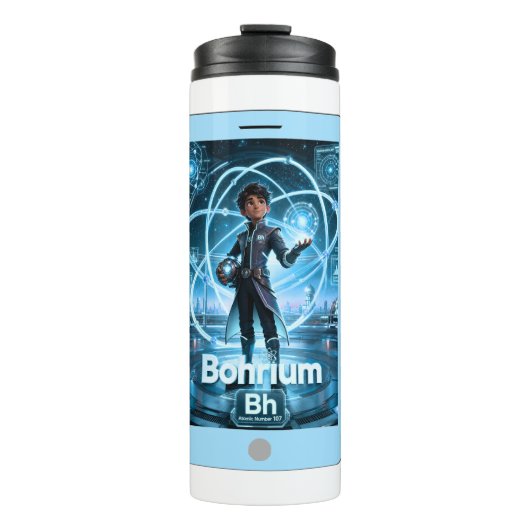 Bohrium (Bh) – ATOMIVRA™ Collectie Thermosbeker (Voorkant)