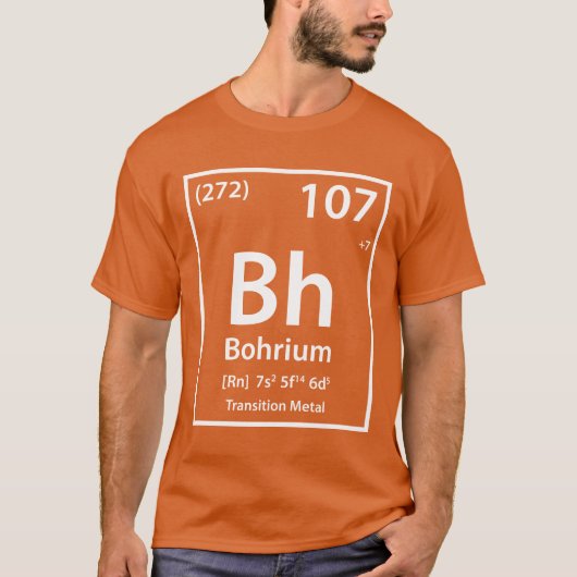 Bohrium-element (wit) t-shirt (Voorkant)