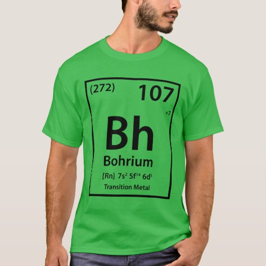 Bohrium Element (zwart) T-shirt (Voorkant)