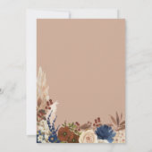 Bohse Waterverf Floral Pampas Wedding Kaart (Achterkant)