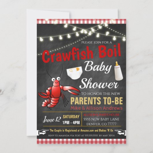 Boil Beer Baby shower Invitation Kaart (Voorkant)