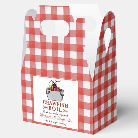 Boil Lobster Barbecue Engagement Party Bedankdoosjes (Geopend)