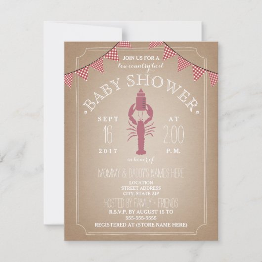 Boil met laag Baby shower Kaart (Voorkant)