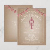 Boil met laag Baby shower Kaart (Voorkant / Achterkant)