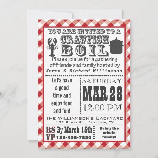 Boil-uitnodiging voor kraaien kaart (Voorkant)