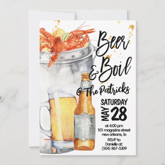 Boil-uitnodiging voor kraaien kaart (Voorkant)