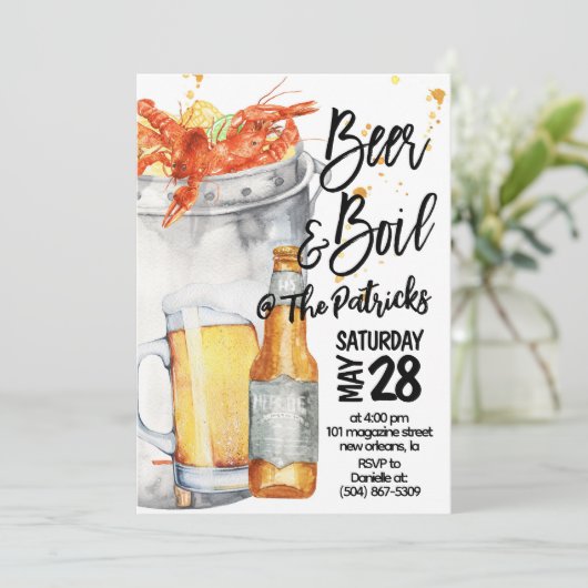 Boil-uitnodiging voor kraaien kaart (Staand voorkant)