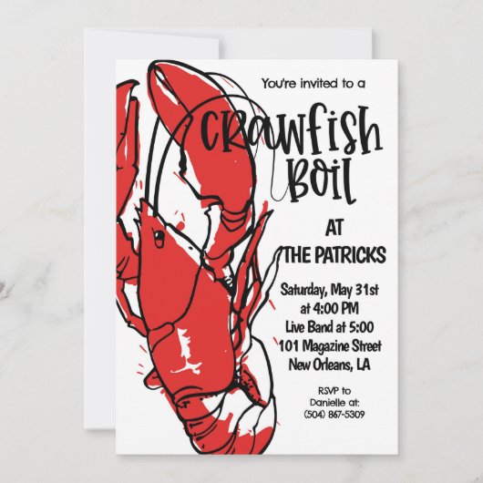 Boil-uitnodiging voor kraaien kaart (Voorkant)