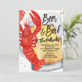 Boil-uitnodiging voor kraaien kaart (Staand voorkant)