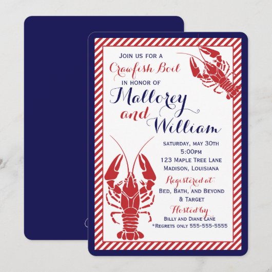 Boil-uitnodiging voor kraaien kaart (Voorkant / Achterkant)