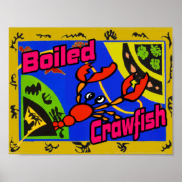 Boiled Crawfish Abstract Poster