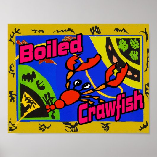 Boiled Crawfish Abstract Poster (Voorkant)