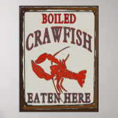 Boiled Crawfish Eaten hier Poster (Voorkant)