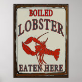 Boiled Lobster Eaten hier Poster (Voorkant)