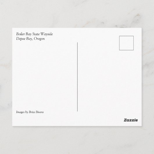 Boiler Bay State Wayside, Depoe Bay, Oregon Briefkaart (Achterkant)